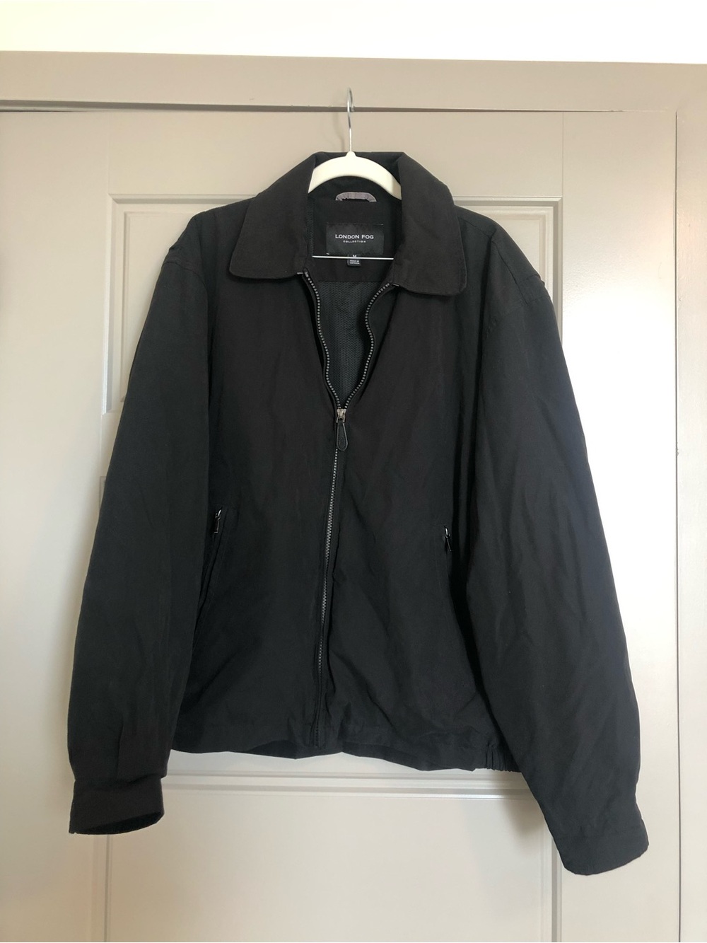 London Fog Black Men's Full-Zip Bomber Jacket